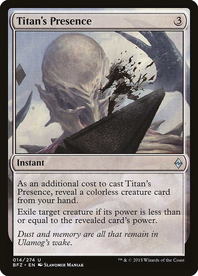 Titan's Presence [Battle for Zendikar] | Card Merchant Takapuna