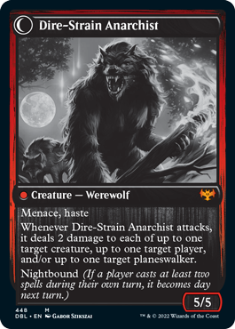 Volatile Arsonist // Dire-Strain Anarchist [Innistrad: Double Feature] | Card Merchant Takapuna