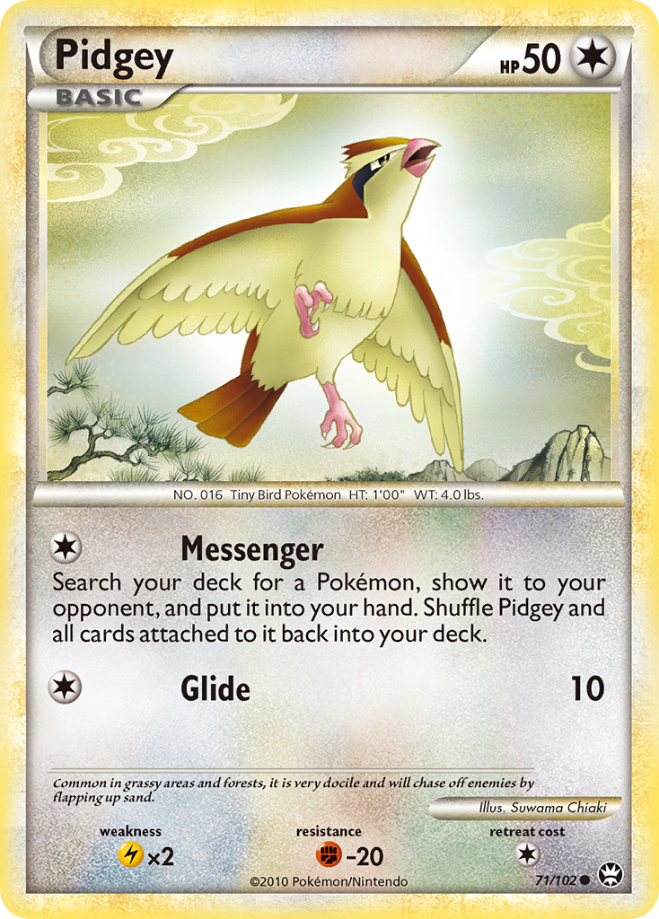 Pidgey (71/102) [HeartGold & SoulSilver: Triumphant] | Card Merchant Takapuna