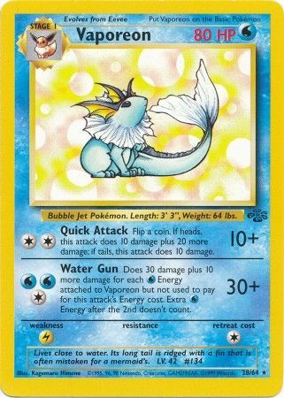 Vaporeon (28/64) [Jungle Unlimited] | Card Merchant Takapuna