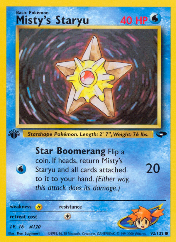 Misty's Staryu (92/132) [Gym Challenge 1st Edition] | Card Merchant Takapuna
