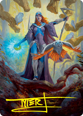 Kasmina, Enigma Sage Art Card (Gold-Stamped Signature) [Strixhaven: School of Mages Art Series] | Card Merchant Takapuna