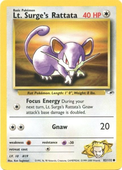 Lt. Surge's Rattata (82/132) [Gym Heroes Unlimited] | Card Merchant Takapuna