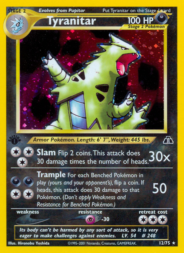 Tyranitar (12/75) [Neo Discovery 1st Edition] | Card Merchant Takapuna