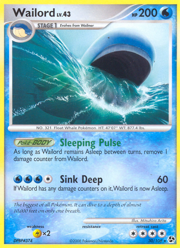 Wailord (30/106) [Diamond & Pearl: Great Encounters] | Card Merchant Takapuna