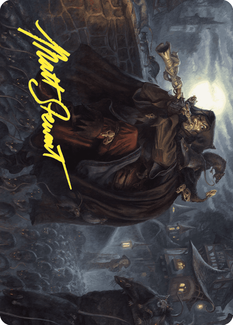 Totentanz, Swarm Piper Art Card (Gold-Stamped Signature) [Wilds of Eldraine Art Series] | Card Merchant Takapuna