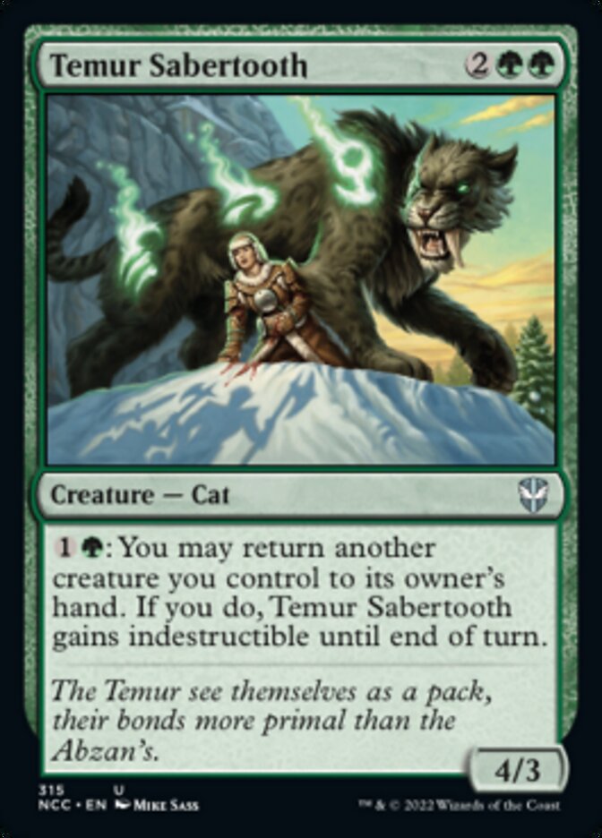 Temur Sabertooth [Streets of New Capenna Commander] | Card Merchant Takapuna