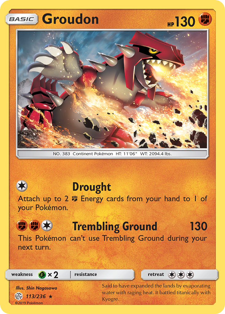 Groudon (113/236) [Sun & Moon: Cosmic Eclipse] | Card Merchant Takapuna
