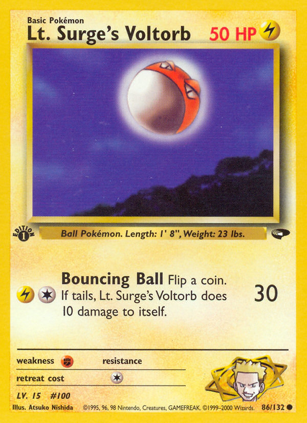 Lt. Surge's Voltorb (86/132) [Gym Challenge 1st Edition] | Card Merchant Takapuna