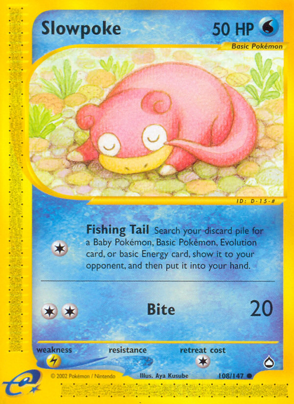 Slowpoke (108/147) [Aquapolis] | Card Merchant Takapuna