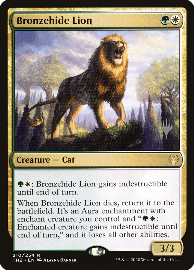 Bronzehide Lion (Promo Pack) [Theros Beyond Death Promos] | Card Merchant Takapuna