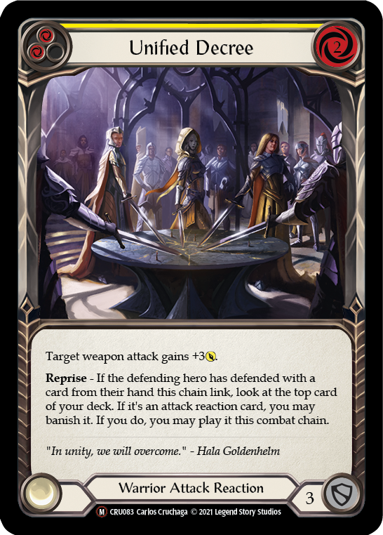 Unified Decree [U-CRU083] (Crucible of War Unlimited)  Unlimited Normal | Card Merchant Takapuna