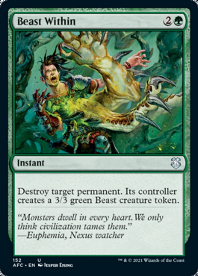 Beast Within [Dungeons & Dragons: Adventures in the Forgotten Realms Commander] | Card Merchant Takapuna