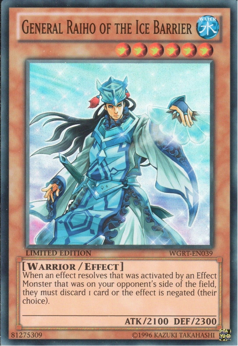 General Raiho of the Ice Barrier [WGRT-EN039] Super Rare | Card Merchant Takapuna