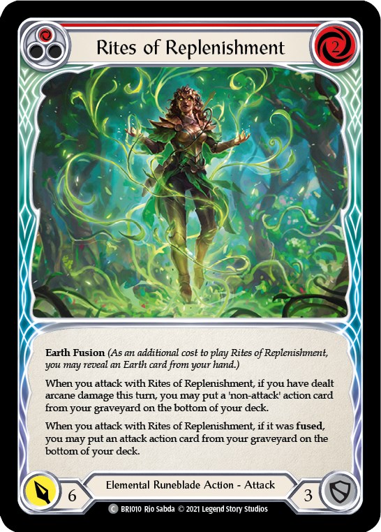 Rites of Replenishment (Red) [BRI010] (Tales of Aria Briar Blitz Deck)  1st Edition Normal | Card Merchant Takapuna