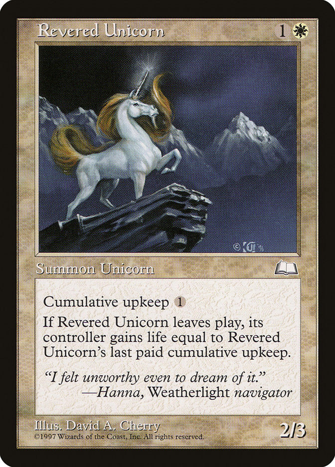 Revered Unicorn [Weatherlight] | Card Merchant Takapuna