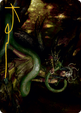 Saryth, the Viper's Fang Art Card (Gold-Stamped Signature) [Innistrad: Midnight Hunt Art Series] | Card Merchant Takapuna