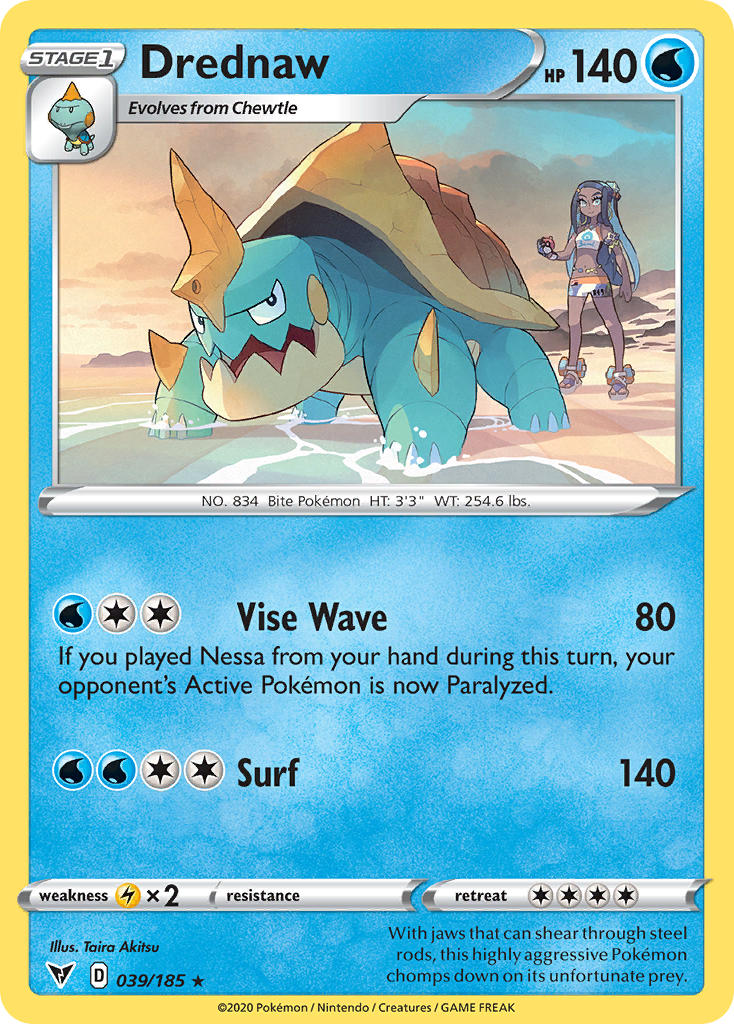 Drednaw (039/185) [Sword & Shield: Vivid Voltage] | Card Merchant Takapuna