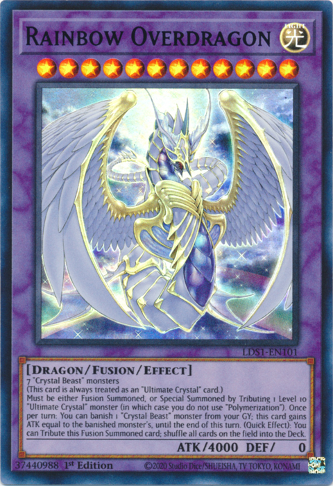 Rainbow Overdragon (Blue) [LDS1-EN101] Ultra Rare | Card Merchant Takapuna