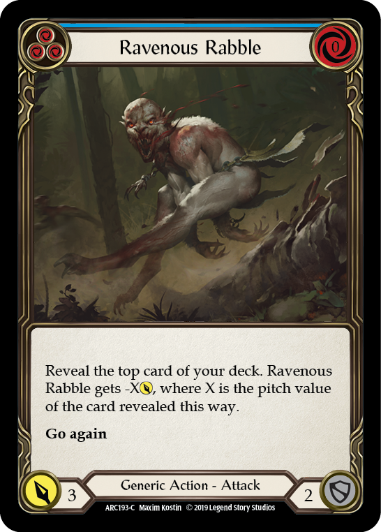 Ravenous Rabble (Blue) [ARC193-C] (Arcane Rising)  1st Edition Rainbow Foil | Card Merchant Takapuna