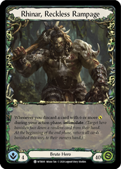 Rhinar, Reckless Rampage [U-WTR001] (Welcome to Rathe Unlimited)  Unlimited Normal | Card Merchant Takapuna