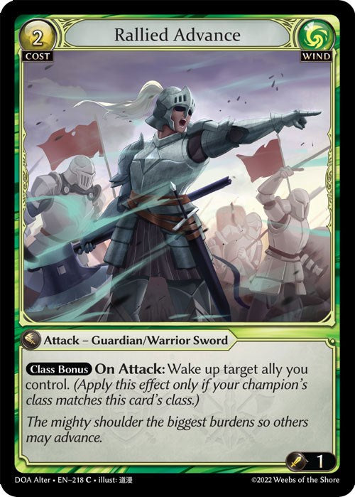 Rallied Advance (218) [Dawn of Ashes: Alter Edition] | Card Merchant Takapuna