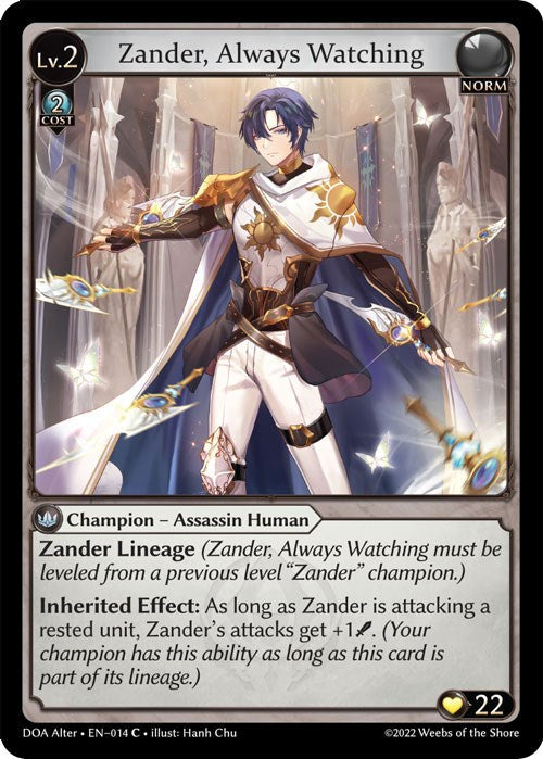 Zander, Always Watching (014) [Dawn of Ashes: Alter Edition] | Card Merchant Takapuna