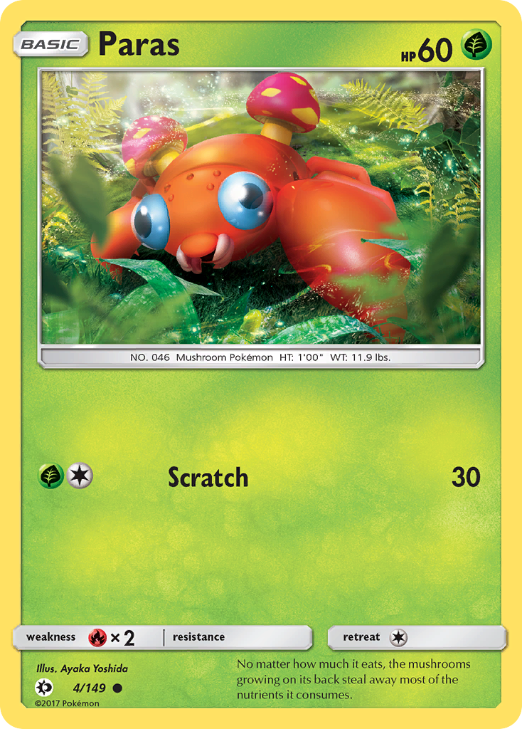 Paras (4/149) [Sun & Moon: Base Set] | Card Merchant Takapuna