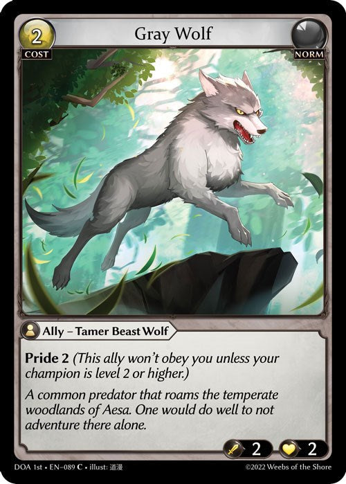Gray Wolf (089) [Dawn of Ashes: 1st Edition] | Card Merchant Takapuna