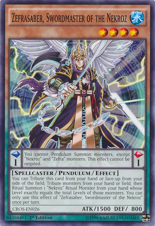 Zefrasaber, Swordmaster of the Nekroz [CROS-EN026] Common | Card Merchant Takapuna
