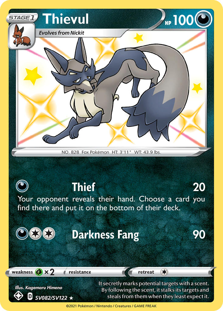 Thievul (SV082/SV122) [Sword & Shield: Shining Fates] | Card Merchant Takapuna