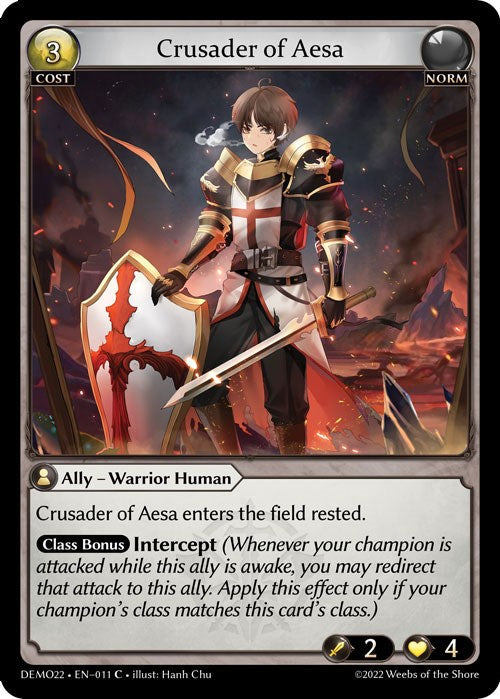 Crusader of Aesa (011) [2022 Demo Deck] | Card Merchant Takapuna