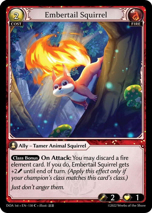 Embertail Squirrel (130) [Dawn of Ashes: 1st Edition] | Card Merchant Takapuna