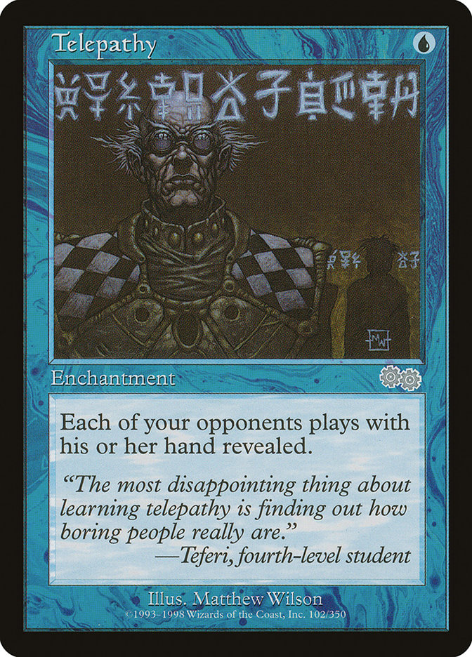 Telepathy [Urza's Saga] | Card Merchant Takapuna