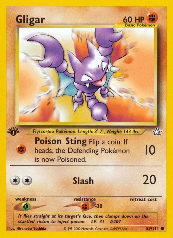 Gligar (59/111) [Neo Genesis 1st Edition] | Card Merchant Takapuna