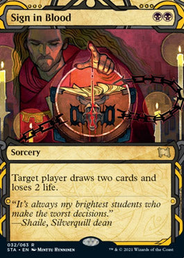 Sign in Blood (Foil Etched) [Strixhaven: School of Mages Mystical Archive] | Card Merchant Takapuna