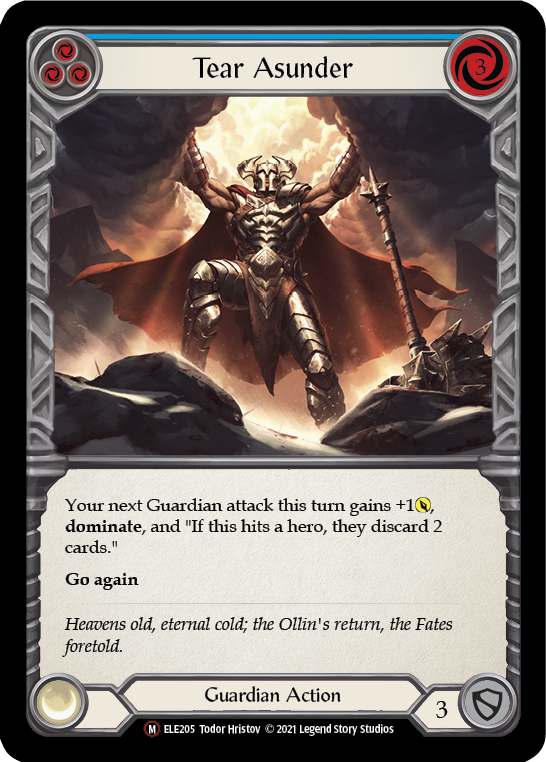 Tear Asunder [U-ELE205] (Tales of Aria Unlimited)  Unlimited Rainbow Foil | Card Merchant Takapuna
