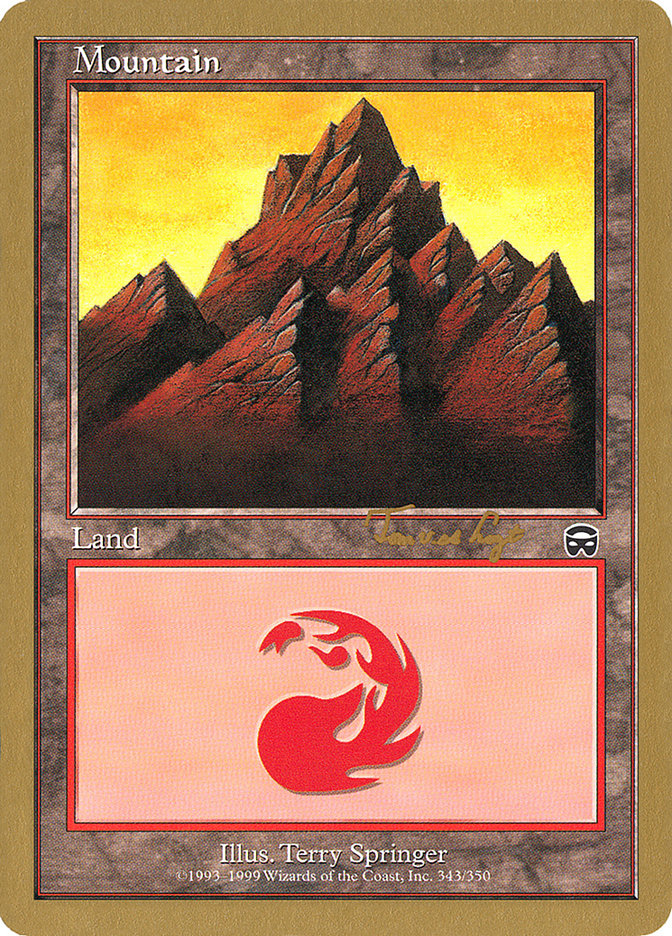 Mountain (343) (Tom van de Logt) [World Championship Decks 2001] | Card Merchant Takapuna