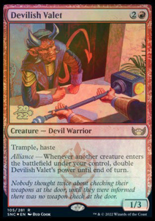 Devilish Valet [Streets of New Capenna Prerelease Promos] | Card Merchant Takapuna