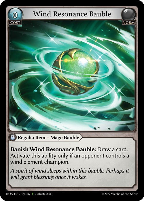 Wind Resonance Bauble (060) [Dawn of Ashes: 1st Edition] | Card Merchant Takapuna