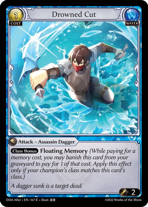 Drowned Cut (167) [Dawn of Ashes: Alter Edition] | Card Merchant Takapuna