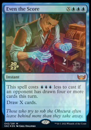 Even the Score [Streets of New Capenna Prerelease Promos] | Card Merchant Takapuna