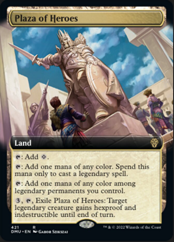 Plaza of Heroes (Extended Art) [Dominaria United] | Card Merchant Takapuna