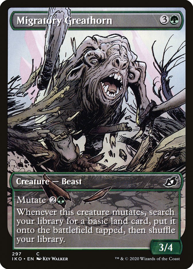 Migratory Greathorn (Showcase) [Ikoria: Lair of Behemoths] | Card Merchant Takapuna