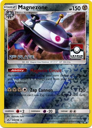 Magnezone (83/156) (League Promo 2nd Place) [Sun & Moon: Ultra Prism] | Card Merchant Takapuna
