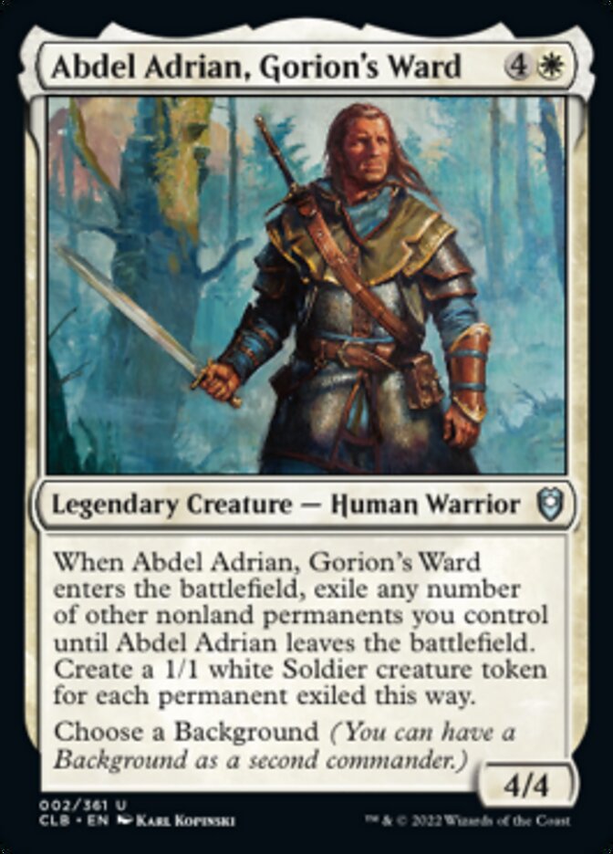 Abdel Adrian, Gorion's Ward [Commander Legends: Battle for Baldur's Gate] | Card Merchant Takapuna
