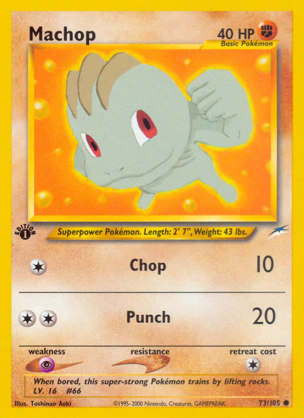 Machop (73/105) [Neo Destiny 1st Edition] | Card Merchant Takapuna