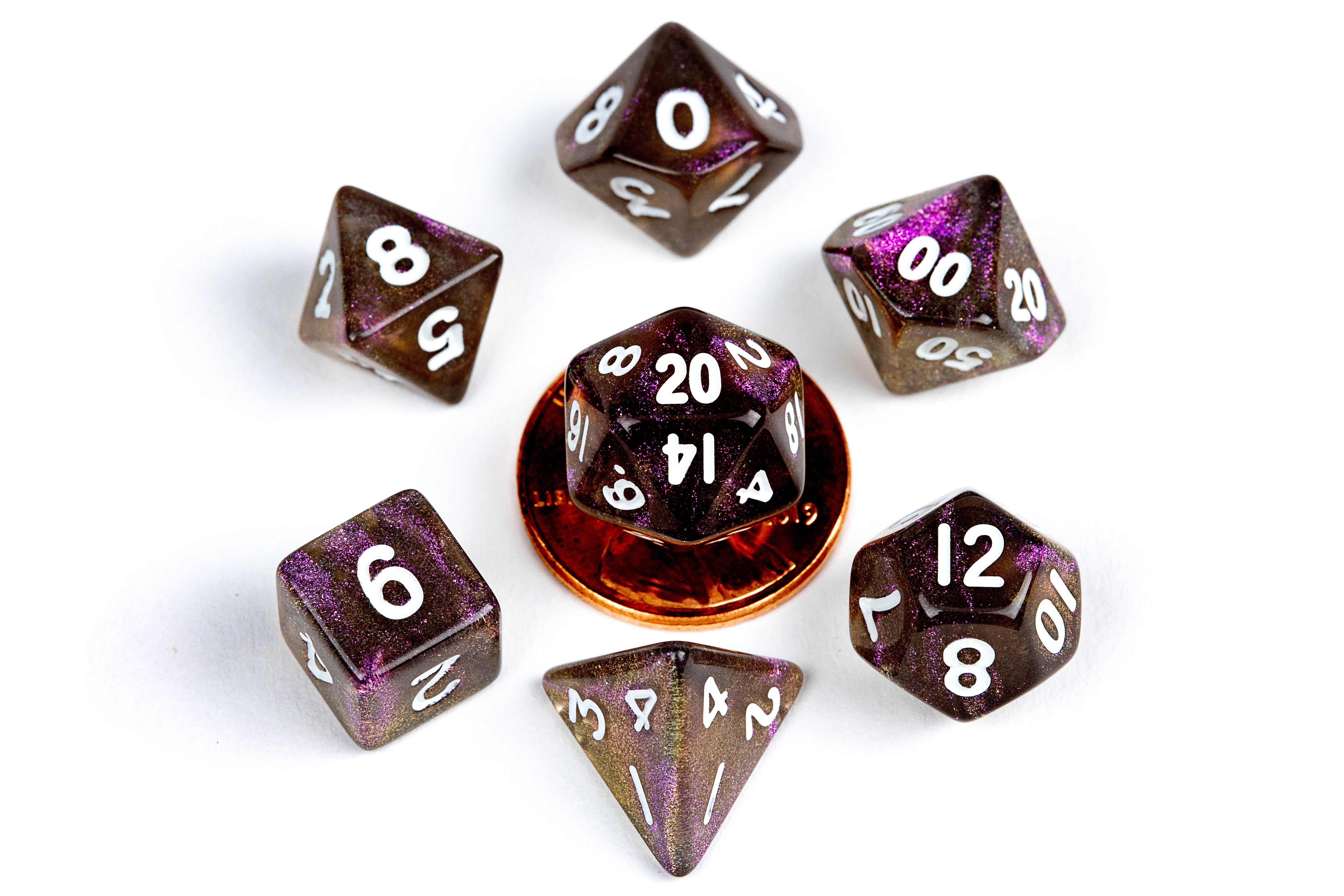 Mini Polyhedral Dice Set: Stardust Supervolcano | Card Merchant Takapuna