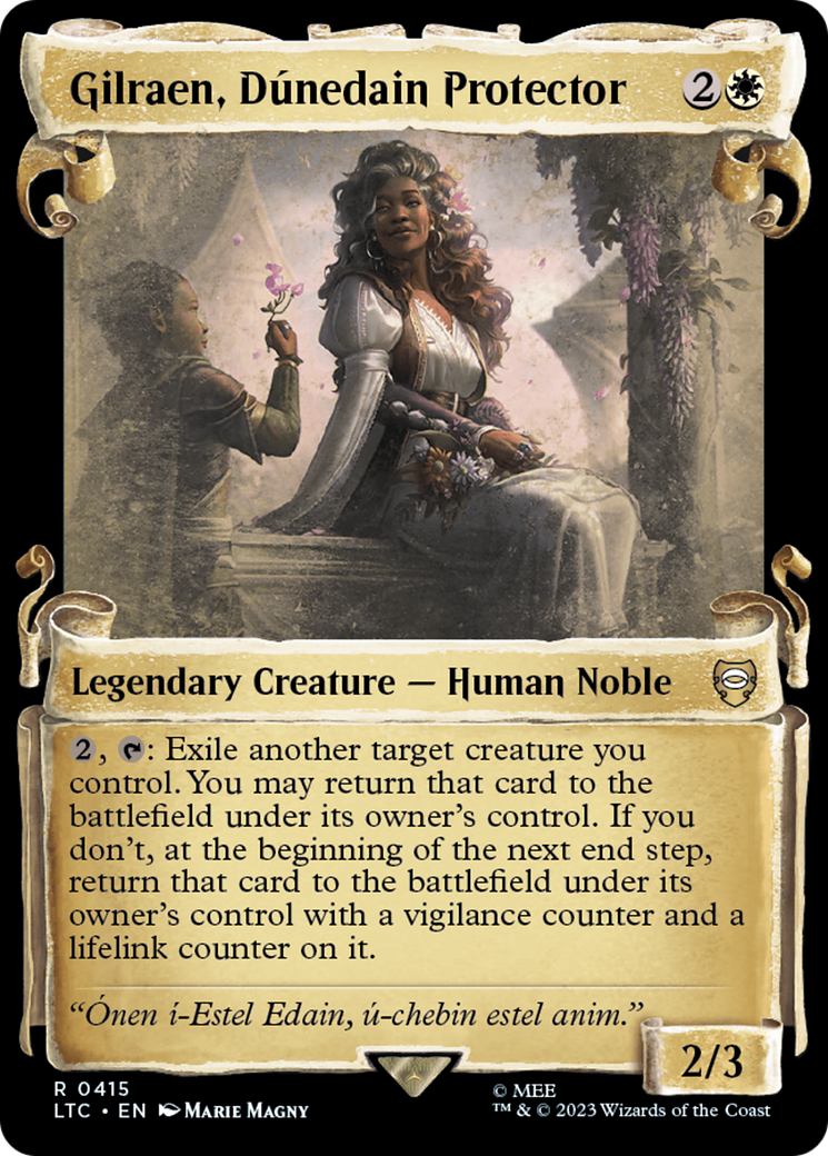 Gilraen, Dunedain Protector [The Lord of the Rings: Tales of Middle-Earth Commander Showcase Scrolls] | Card Merchant Takapuna