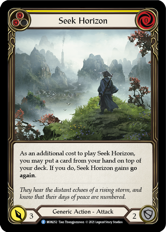 Seek Horizon (Yellow) [MON252-RF] (Monarch)  1st Edition Rainbow Foil | Card Merchant Takapuna
